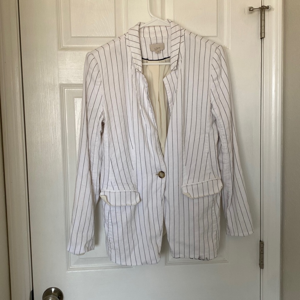 Loft striped blazer